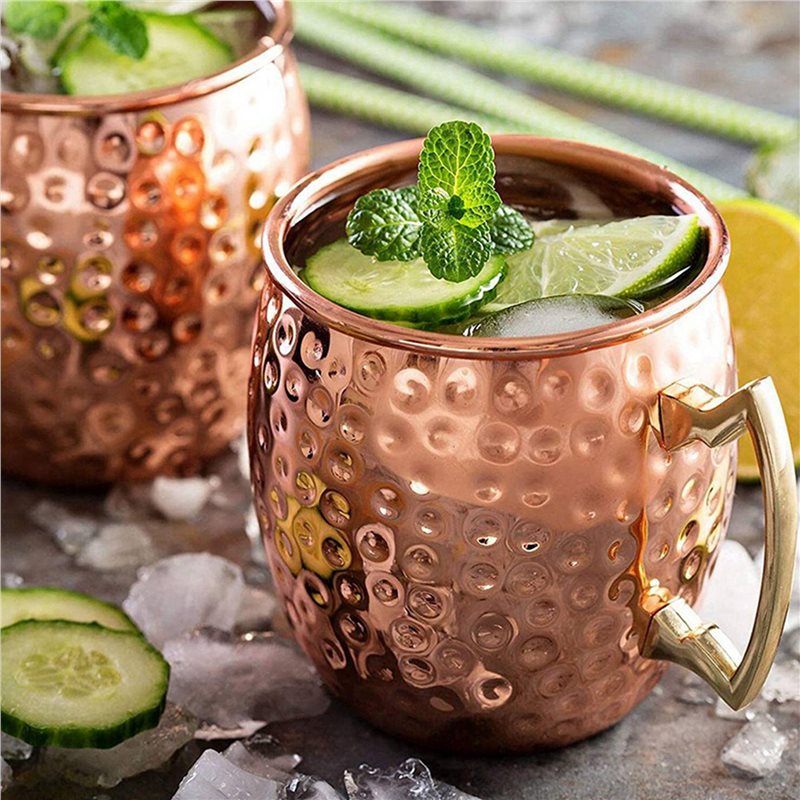 Mule Copper Mug - A98E-2X Tazza Moscow Mule in Acciaio