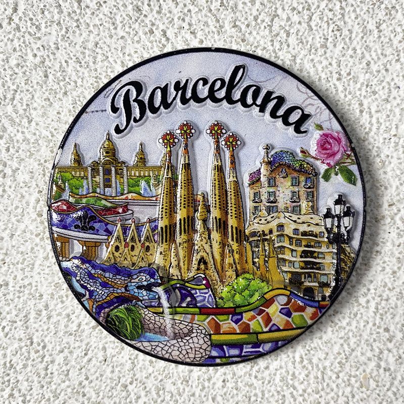 Home Barcelona - Barcelona Artigianato commemorativo turistico Piatto rotondo