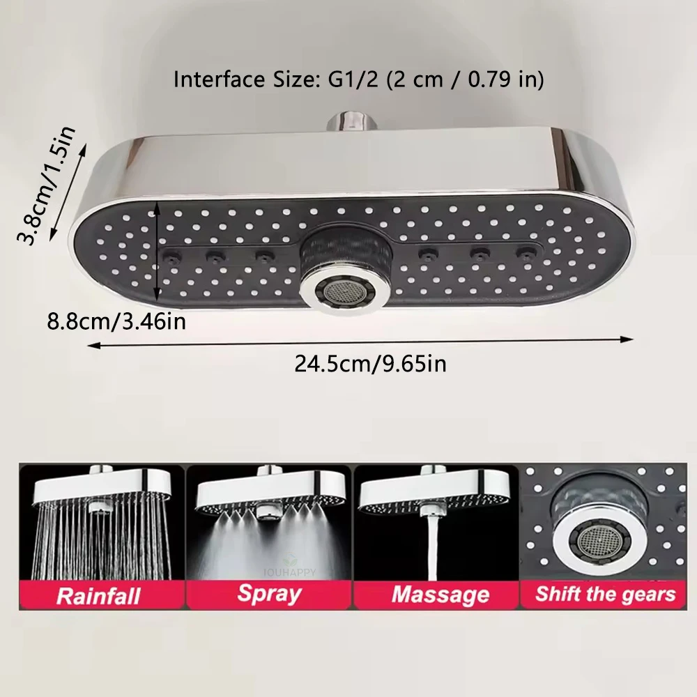 Soffione doccia a pioggia, 3 m - Home Bar Accessories recensione e prezzo