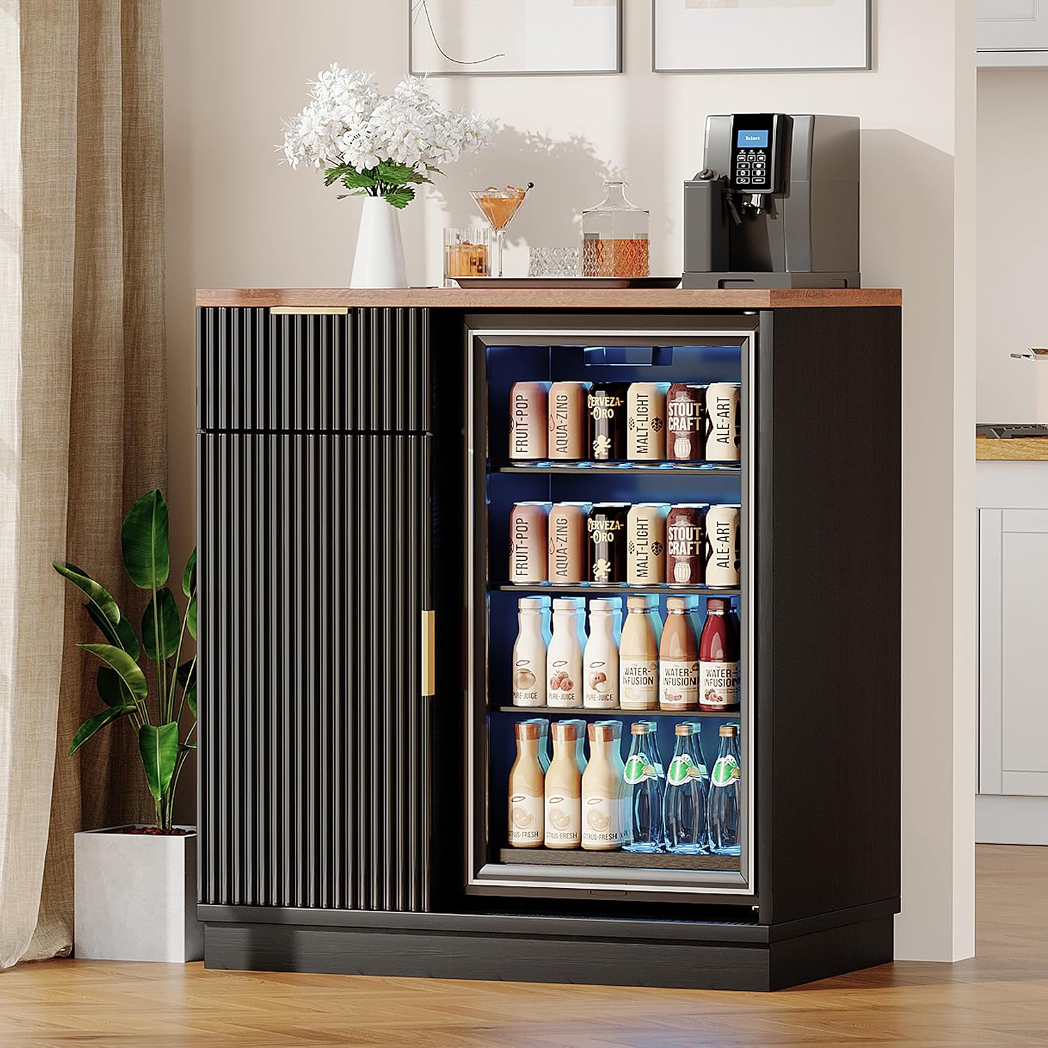 Mobile bar per caffè con spazi - Home Bar And Fridge recensione e prezzo