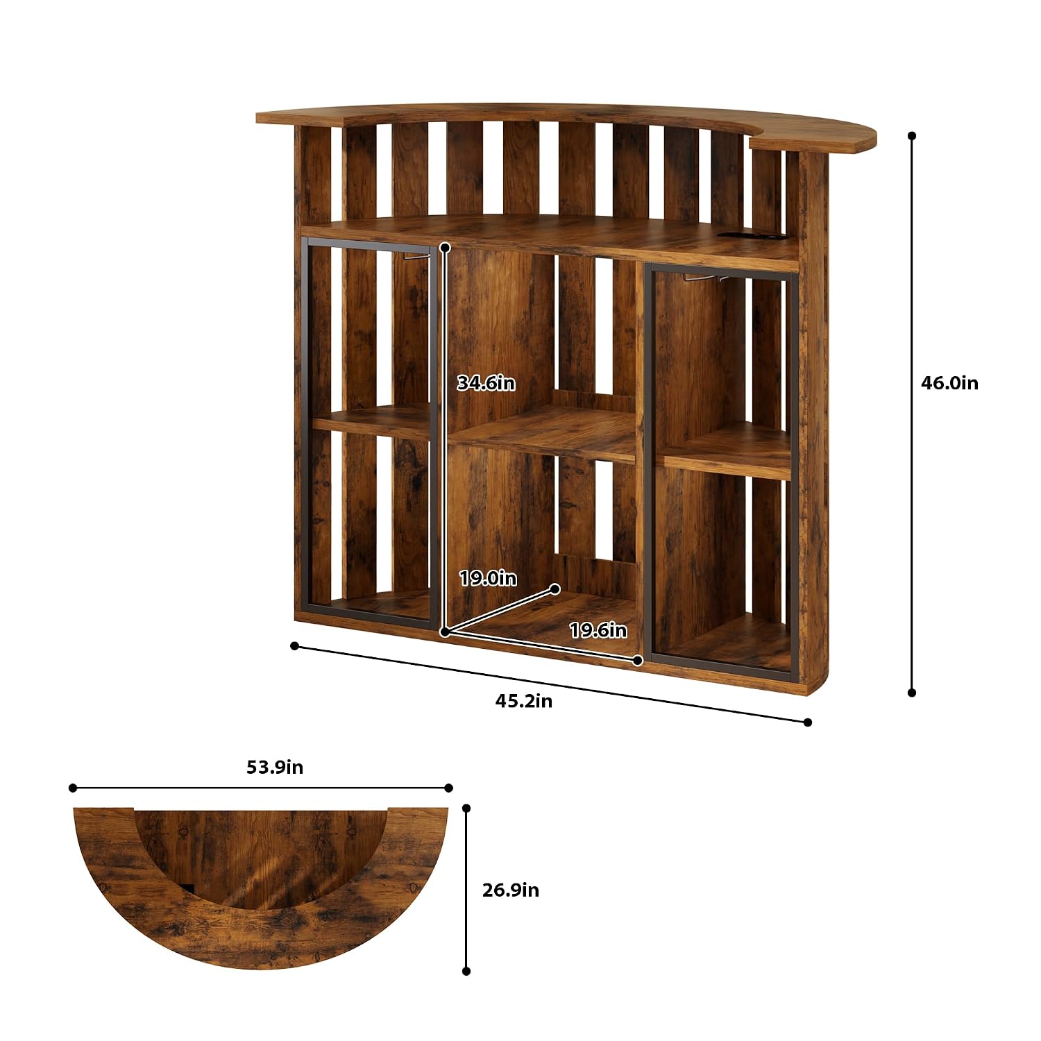 Mobile Bar Rustico in Legno, M - Home Bar And Fridge recensione e prezzo